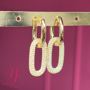 Gouden oorbellen stainless steel