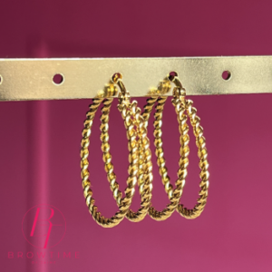 Gouden oorbellen dubbele ring