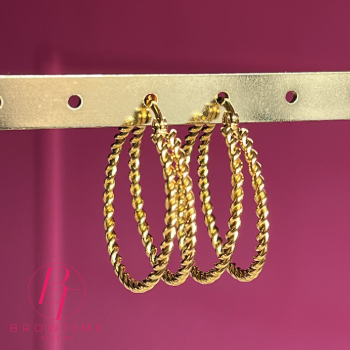 Gouden oorbellen stainless steel