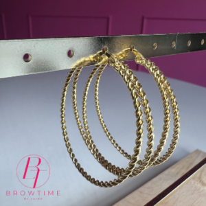 Grote gouden ring oorbellen