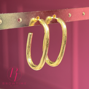 Gouden oorbellen ovaal